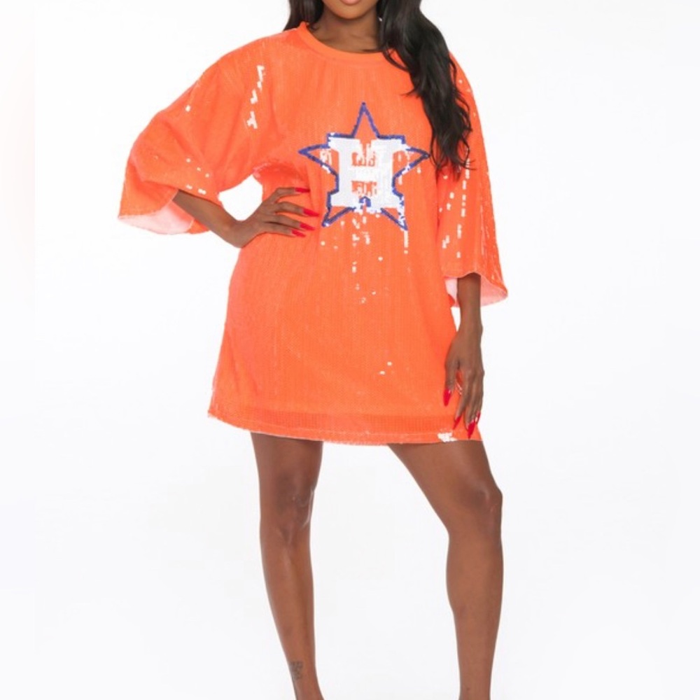 Sale‼️Houston Astros sequin dress - Picture 7 of 10